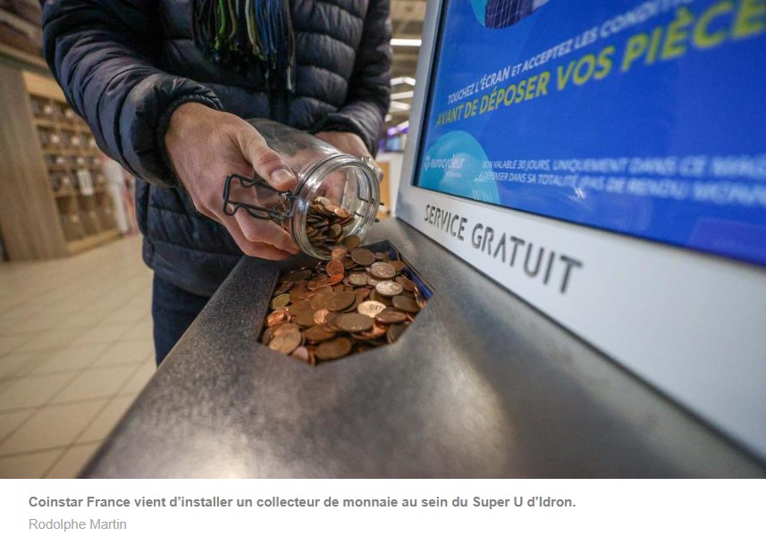 Ils transforment vos pièces en bons d’achat. Comment, depuis Idron, Coinstar France réveille l’argent qui dort dans votre porte-monnaie