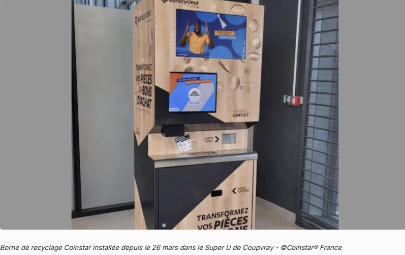 Coupvray : une borne transforme les pièces jaunes en bons d’achat